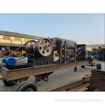 Trailer móvel portátil Stone Jaw Crusher peneira plant